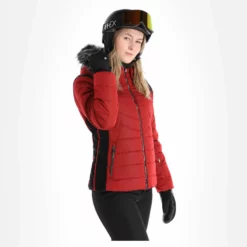Luhta, Lainiotunturi Ski-jas Dames CRANBERRY Rood -XUEFENG EXTREME OUTFIT luhta lainiotunturi aa jas gevoerd dames cranberry rood AA21luh104d BI 04