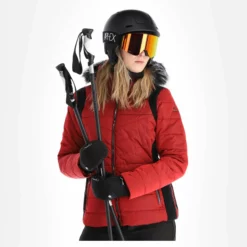 Luhta, Lainiotunturi Ski-jas Dames CRANBERRY Rood -XUEFENG EXTREME OUTFIT luhta lainiotunturi aa jas gevoerd dames cranberry rood AA21luh104d BI 05