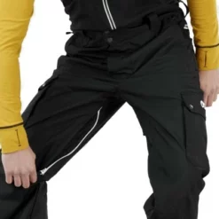 Picture Charles BIB Snowboard Pants Black 10K -XUEFENG EXTREME OUTFIT picture charles bib snowboard pants 10k black inner leg vent 21650