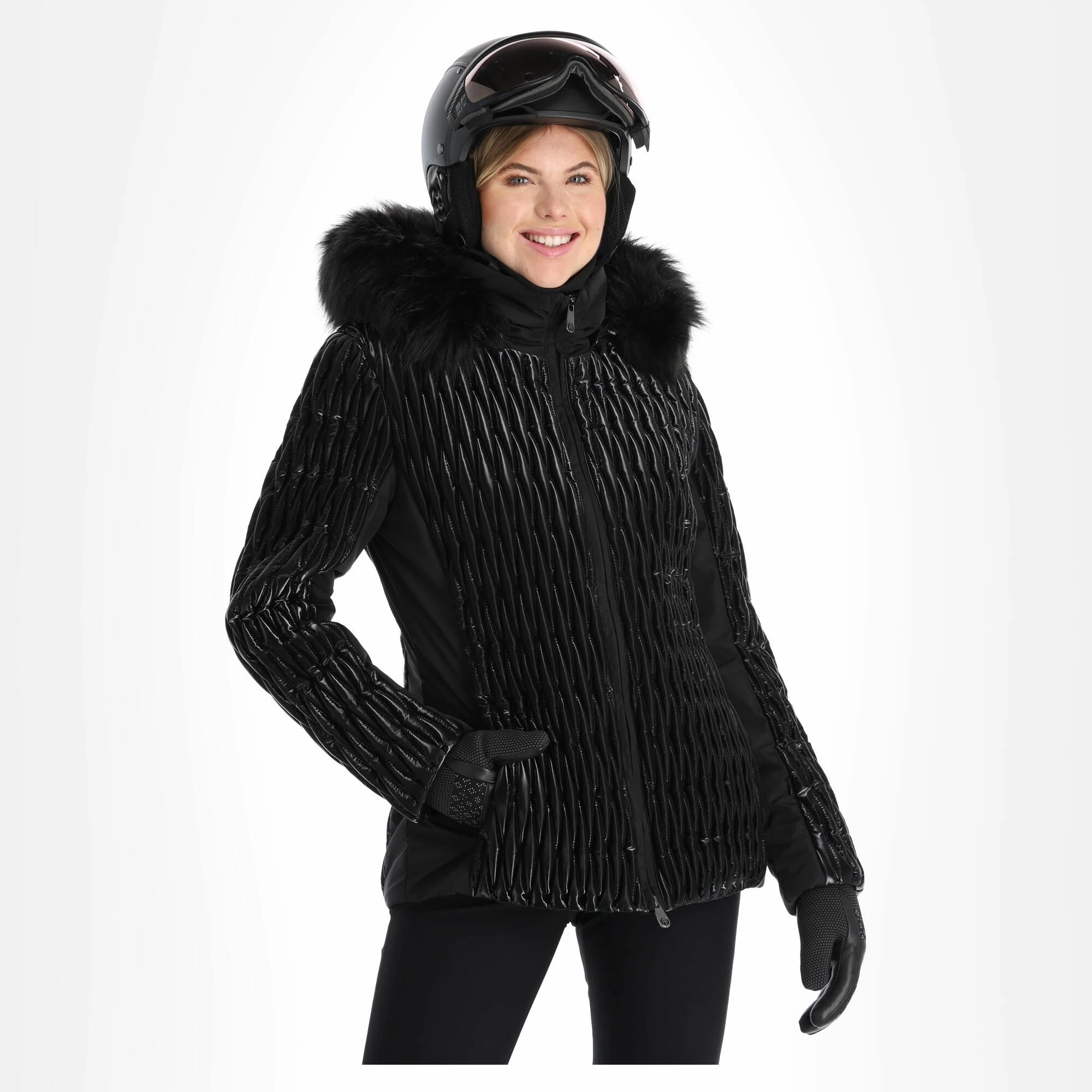 Poivre Blanc, Hybrid Ski Jacket Ski-jas Dames Glow Zwart 6 Poivre Blanc, Hybrid Ski Jacket Ski-jas Dames Glow Zwart - Afbeelding 4