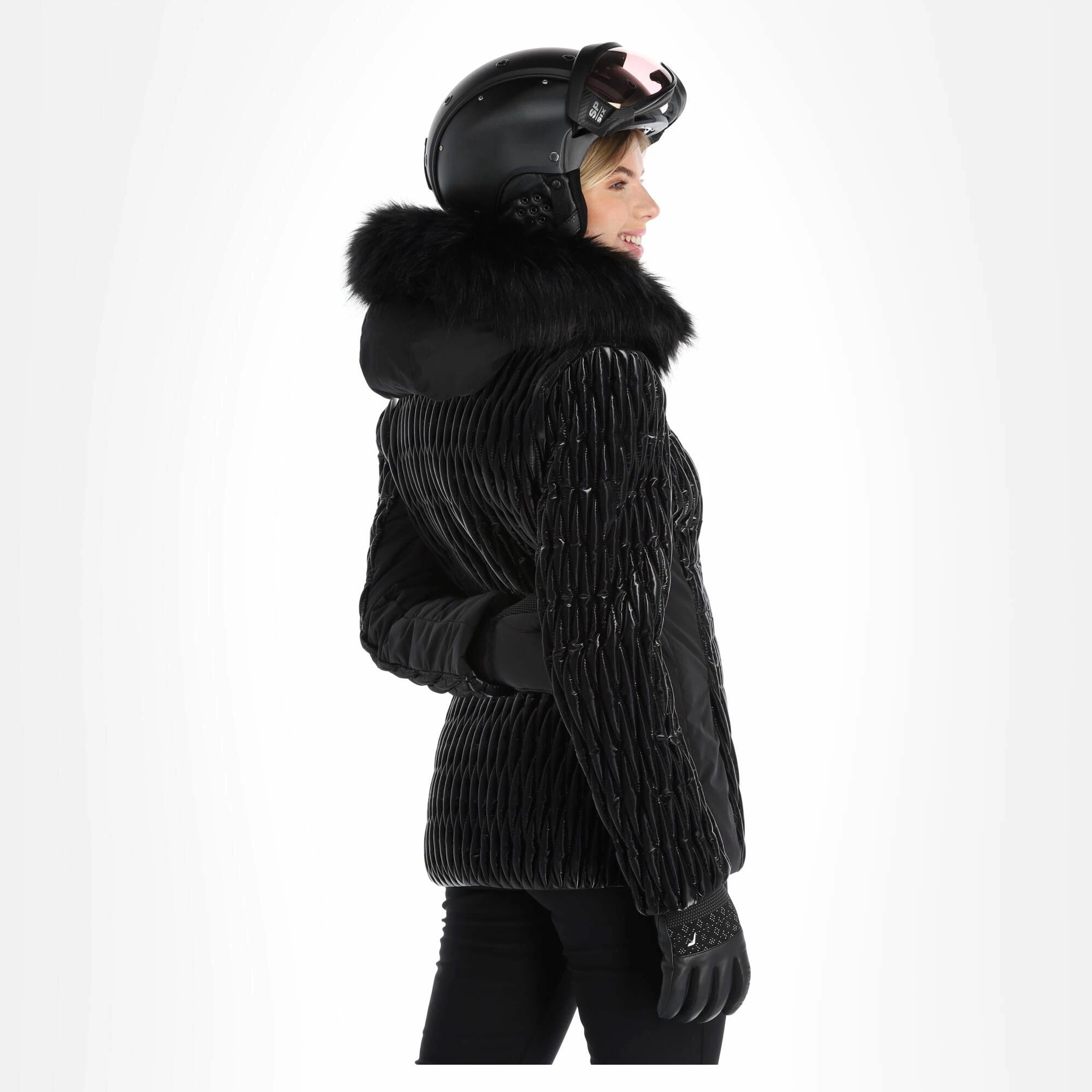 Poivre Blanc, Hybrid Ski Jacket Ski-jas Dames Glow Zwart 5 Poivre Blanc, Hybrid Ski Jacket Ski-jas Dames Glow Zwart - Afbeelding 3