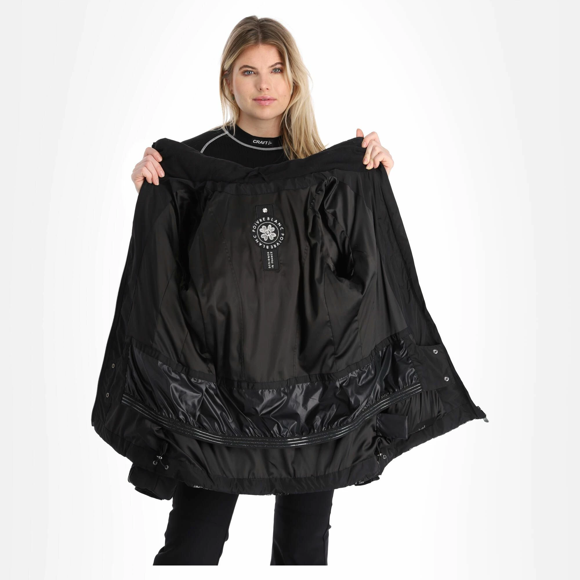 Poivre Blanc, Hybrid Ski Jacket Ski-jas Dames Glow Zwart 7 Poivre Blanc, Hybrid Ski Jacket Ski-jas Dames Glow Zwart - Afbeelding 5