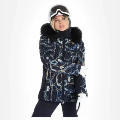 Poivre Blanc, Hybrid Ski Jacket Ski-jas Dames Jewelry Gothic Blauw -XUEFENG EXTREME OUTFIT poivre blanc hybrid ski jacket aa jas gevoerd dames jewelry 22poivr106v1 BI 04