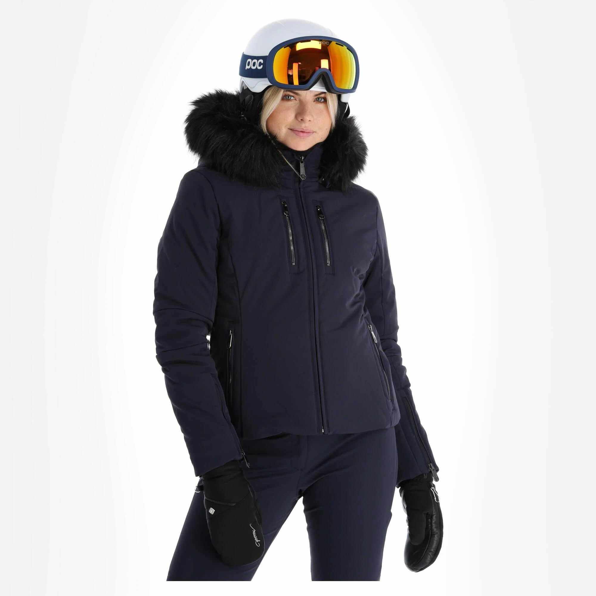 Poivre Blanc, Stretch Ski Jacket Ski-jas Dames Gothic Blauw 3 Poivre Blanc, Stretch Ski Jacket Ski-jas Dames Gothic Blauw