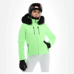 Poivre Blanc, Stretch Ski Jacket Ski-jas Dames Paradise Groen