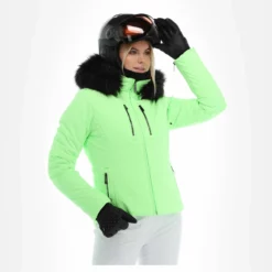 Poivre Blanc, Stretch Ski Jacket Ski-jas Dames Paradise Groen -XUEFENG EXTREME OUTFIT poivre blanc stretch ski jacket aa jas gevoerd dames paradise 22poivr101v2 BI 04 1