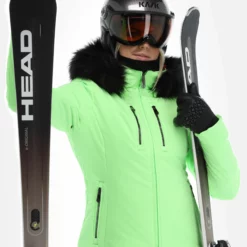 Poivre Blanc, Stretch Ski Jacket Ski-jas Dames Paradise Groen -XUEFENG EXTREME OUTFIT poivre blanc stretch ski jacket aa jas gevoerd dames paradise 22poivr101v2 BI 05 1