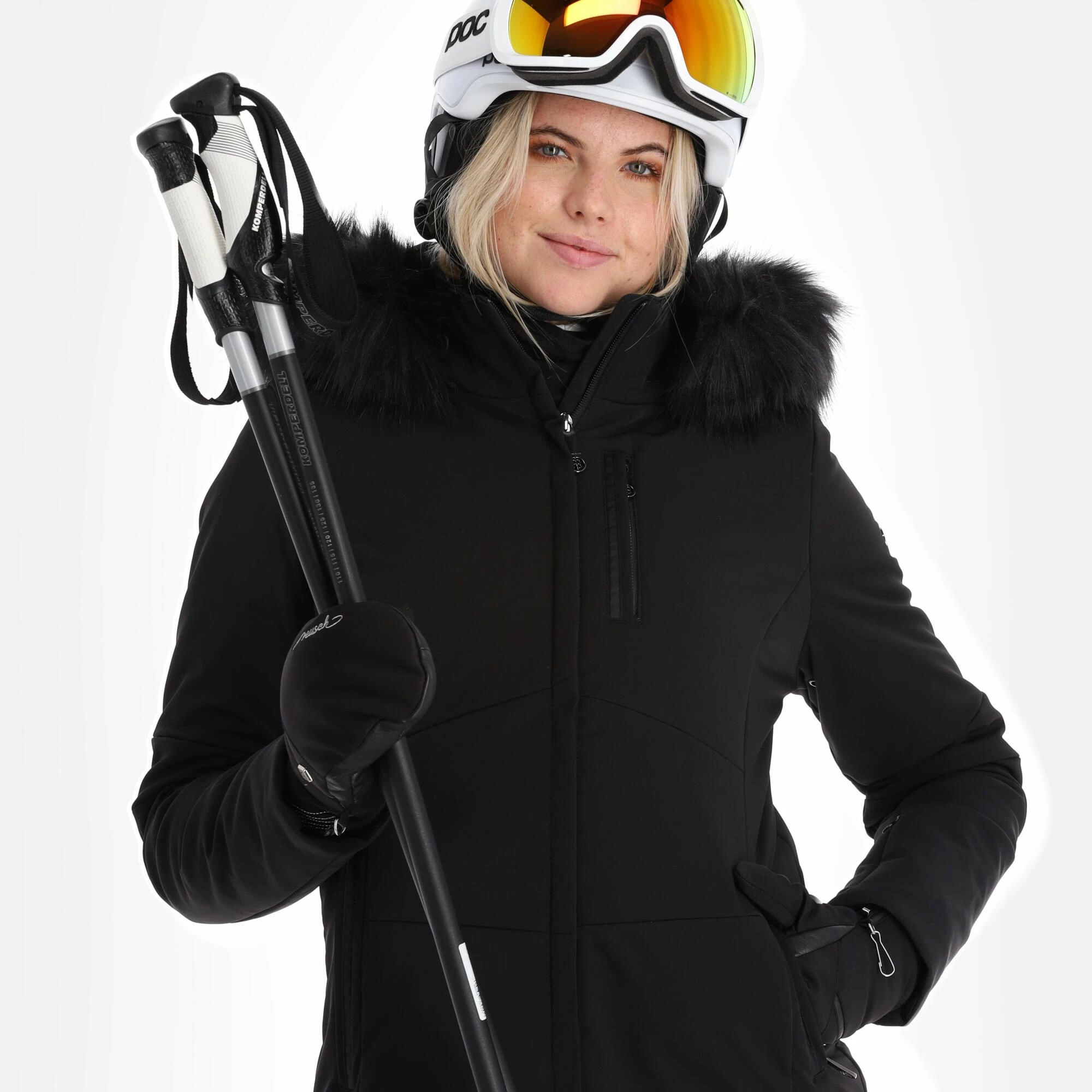 Poivre Blanc, Stretch Ski Jacket Ski-jas Dames Zwart 6 Poivre Blanc, Stretch Ski Jacket Ski-jas Dames Zwart - Afbeelding 4