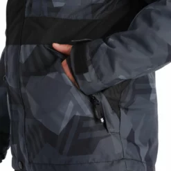 Rehall, Coors-R Ski-jas Heren Camo Zwart -XUEFENG EXTREME OUTFIT rehall coors r aa jas gevoerd heren camo zwart 22rehal107v1 BI 12