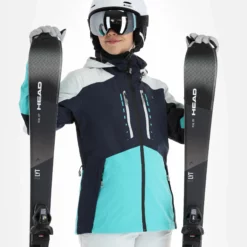 Rehall, Elly-R Ski-jas Dames Jeans Blauw -XUEFENG EXTREME OUTFIT rehall elly r aa jas gevoerd dames jeans blauw 22rehal138v1 BI 05