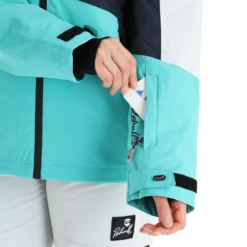 Rehall, Elly-R Ski-jas Dames Jeans Blauw -XUEFENG EXTREME OUTFIT rehall elly r aa jas gevoerd dames jeans blauw 22rehal138v1 BI 08