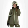 Rehall, Evy-R Ski-jas Dames Dusty Olive Groen -XUEFENG EXTREME OUTFIT rehall evy r aa jas gevoerd dames dusty olive groen 22rehal139v1 BI 02