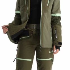 Rehall, Evy-R Ski-jas Dames Dusty Olive Groen -XUEFENG EXTREME OUTFIT rehall evy r aa jas gevoerd dames dusty olive groen 22rehal139v1 BI 09