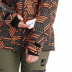 Rehall, Kiki-R Ski-jas Dames Gunmetal Blocks Grijs -XUEFENG EXTREME OUTFIT rehall kiki r aa jas gevoerd dames gunmetal blocks grijs 22rehal142v4 BI 08