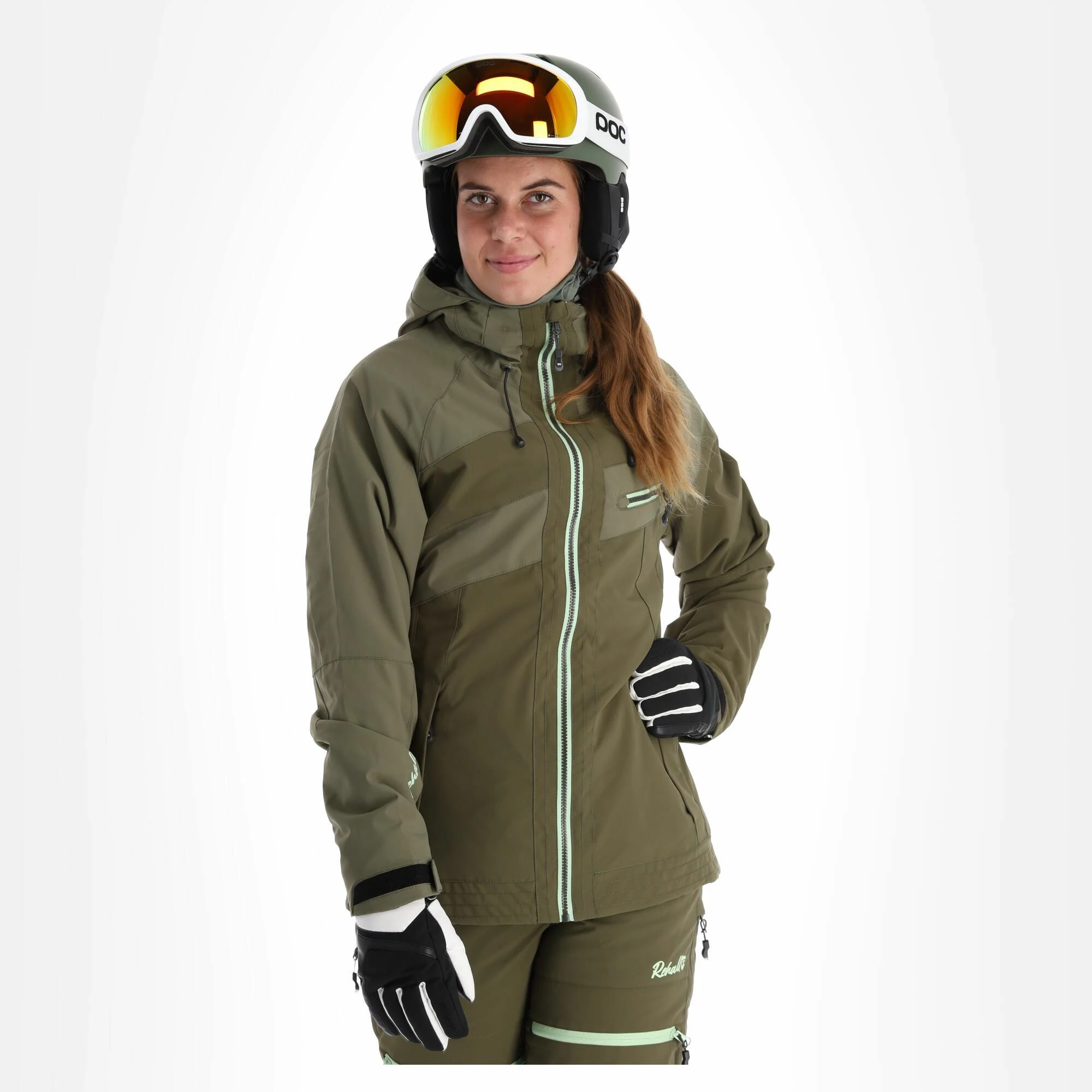 Rehall, Maus-R Ski-jas Dames Dusty Olive Groen 3 Rehall, Maus-R Ski-jas Dames Dusty Olive Groen