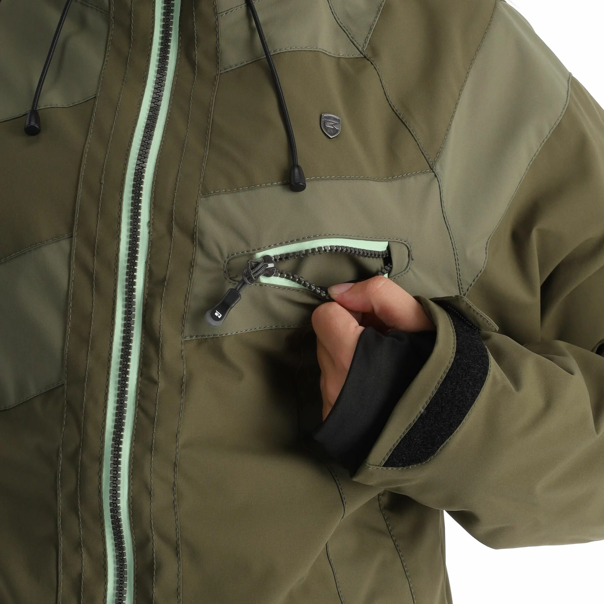 Rehall, Maus-R Ski-jas Dames Dusty Olive Groen 11 Rehall, Maus-R Ski-jas Dames Dusty Olive Groen - Afbeelding 9