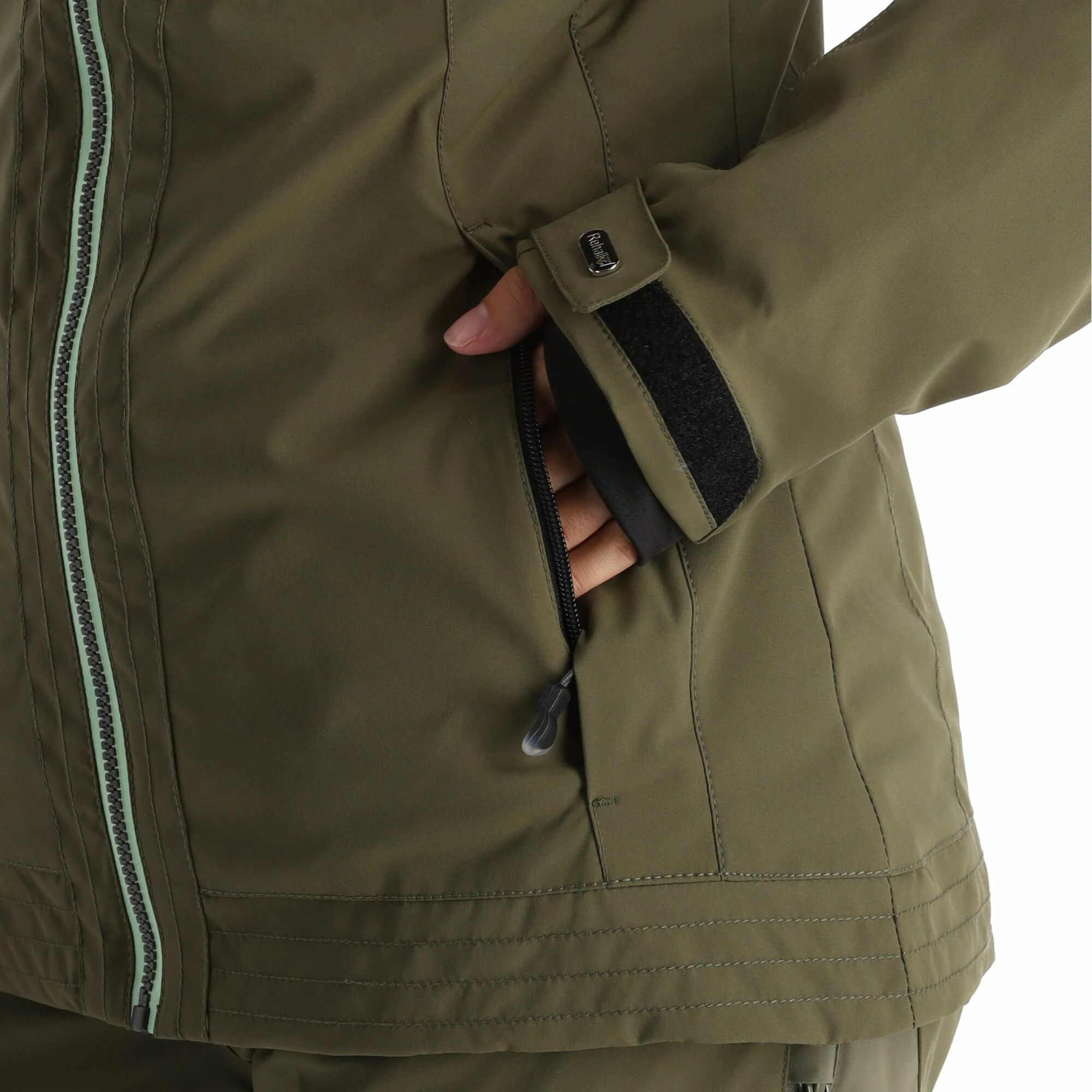 Rehall, Maus-R Ski-jas Dames Dusty Olive Groen 12 Rehall, Maus-R Ski-jas Dames Dusty Olive Groen - Afbeelding 10