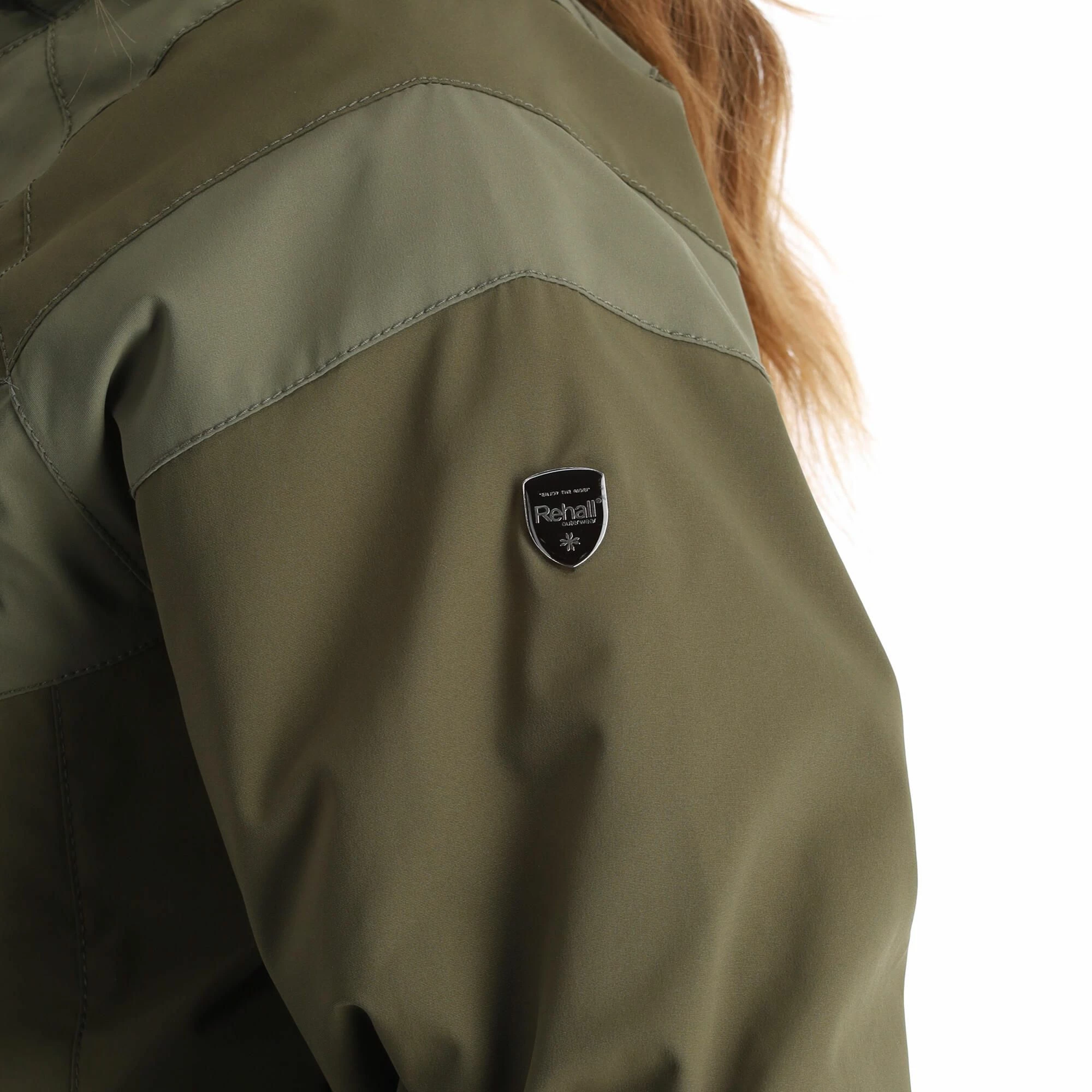 Rehall, Maus-R Ski-jas Dames Dusty Olive Groen 13 Rehall, Maus-R Ski-jas Dames Dusty Olive Groen - Afbeelding 11