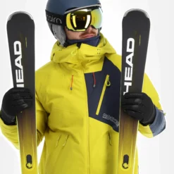 Rock Experience, Aiguille Ski-jas Heren Citronelle Blue Nights Geel -XUEFENG EXTREME OUTFIT rock experience aiguille aa jas gevoerd heren citronelle blue 22rocke103v2 BI 05