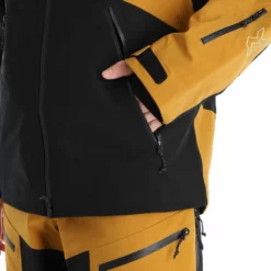 Rock Experience, Ice Thriller Hardshell Ski-jas Heren Caviar Golden Bruin -XUEFENG EXTREME OUTFIT rock experience ice thriller ab hardshell jas heren caviar golden 22rocke102v1 BI 13