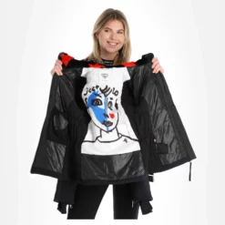Rossignol, Maddy-Star Jc De Castelbajac Ski-jas Dames Zwart -XUEFENG EXTREME OUTFIT rossignol maddy star jc de castelbajac aa jas gevoerd dames zwart 22rossi103v1 BI 06
