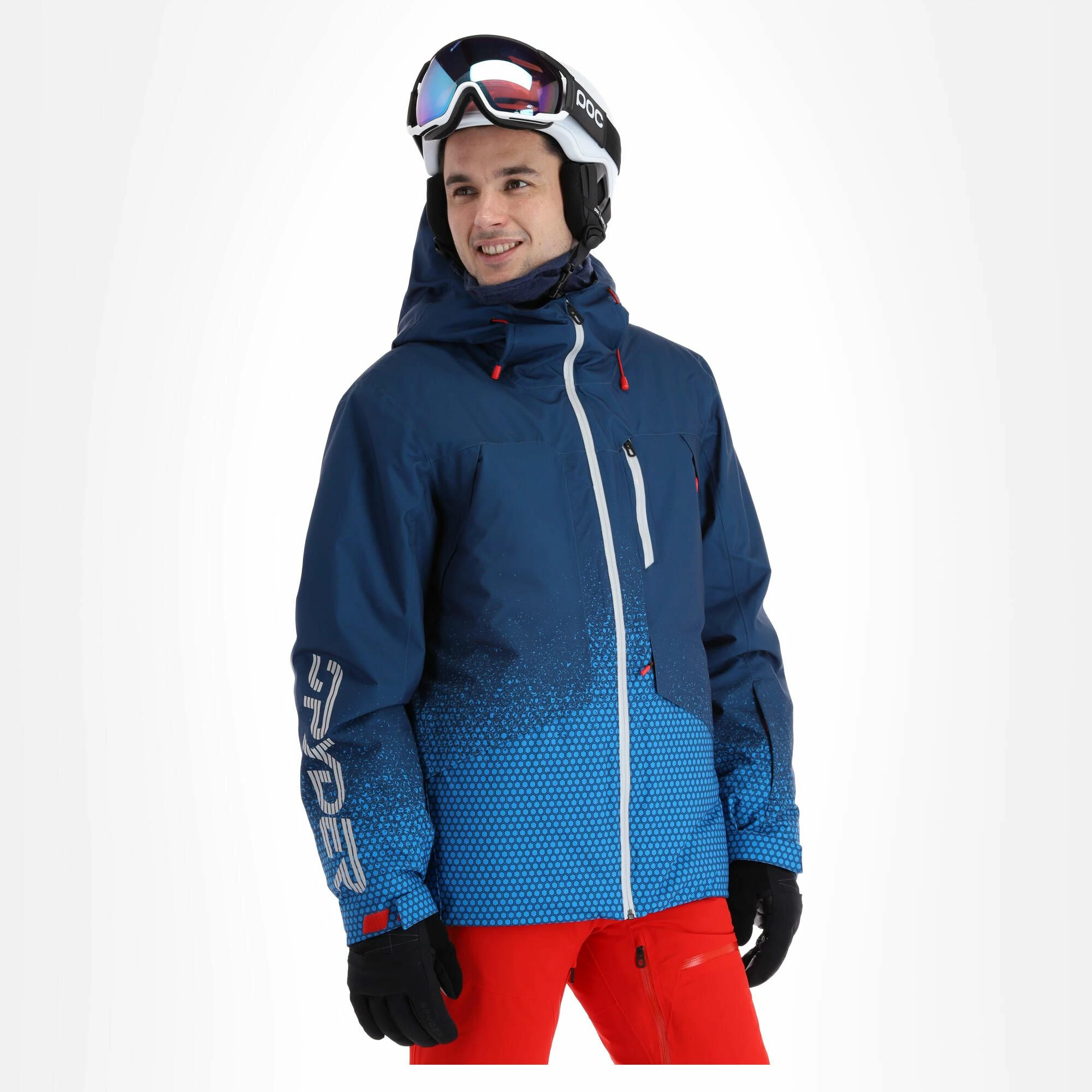 Spyder, Anthem Ski-jas Heren Faded Geo Collegiate Blauw 3 Spyder, Anthem Ski-jas Heren Faded Geo Collegiate Blauw