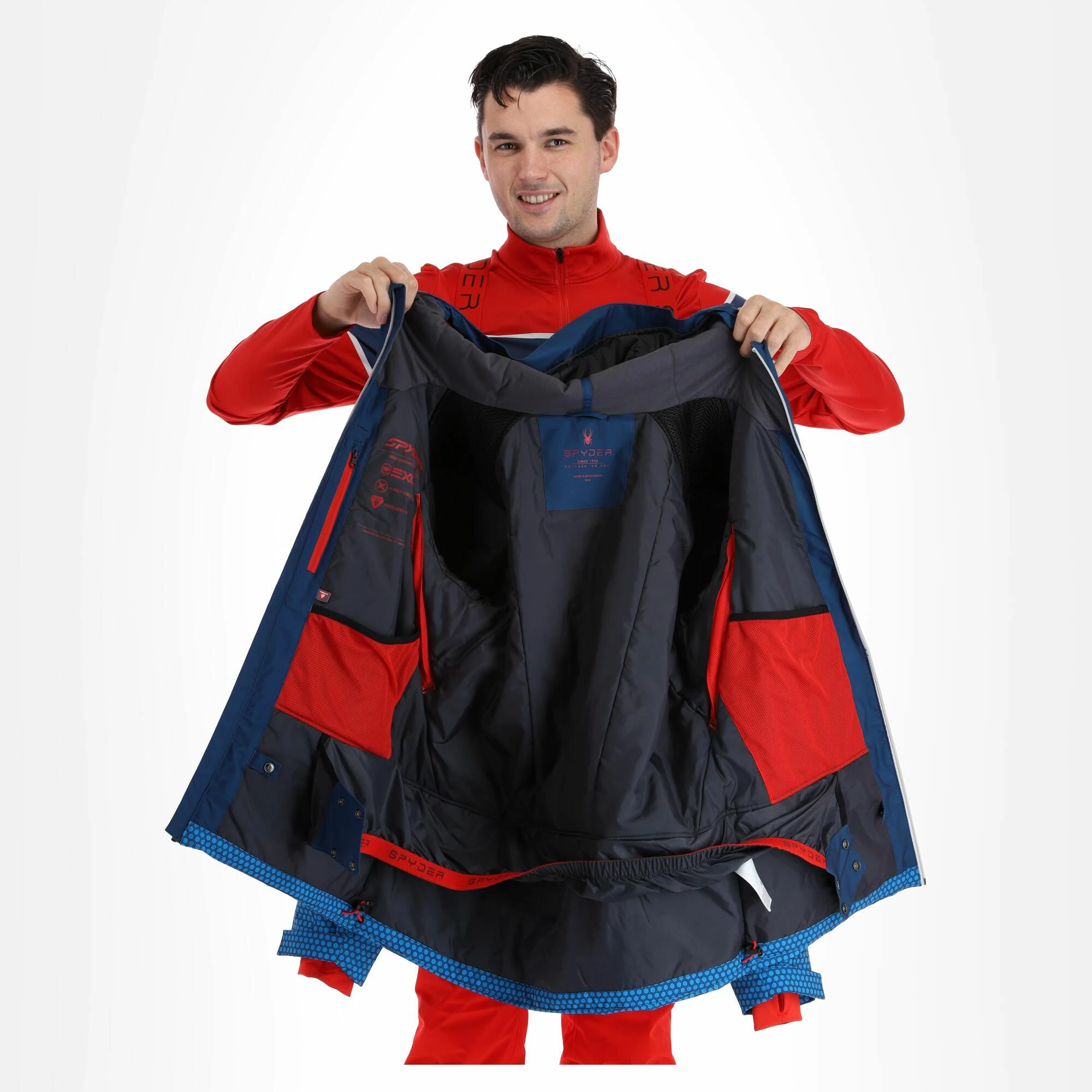 Spyder, Anthem Ski-jas Heren Faded Geo Collegiate Blauw 7 Spyder, Anthem Ski-jas Heren Faded Geo Collegiate Blauw - Afbeelding 5