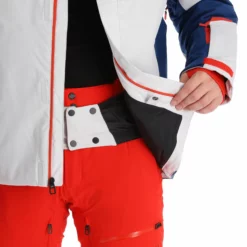 Spyder, Copper Ski-jas Heren Glacier Blauw, Wit -XUEFENG EXTREME OUTFIT spyder copper aa jas gevoerd heren glacier blauw wit 22spyde136v4 BI 07