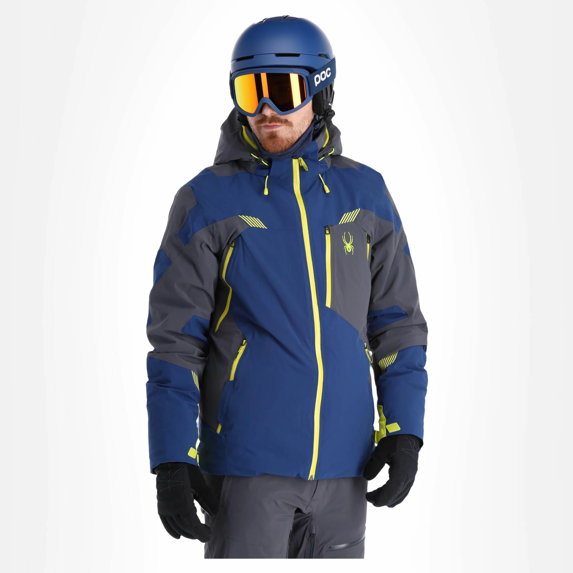 Spyder, Leader Ski-jas Heren Abyss Blauw 3 Spyder, Leader Ski-jas Heren Abyss Blauw