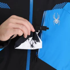 Spyder, Leader Ski-jas Heren Blauw, Zwart -XUEFENG EXTREME OUTFIT spyder leader aa jas gevoerd heren blauw zwart 22spyde133v2 BI 11
