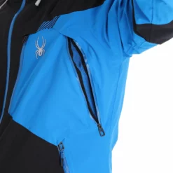 Spyder, Leader Ski-jas Heren Blauw, Zwart -XUEFENG EXTREME OUTFIT spyder leader aa jas gevoerd heren blauw zwart 22spyde133v2 BI 12
