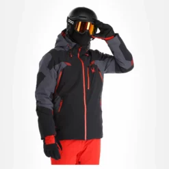 Spyder, Leader Ski-jas Heren Charcoal Grijs, Zwart 18 Spyder, Leader Ski-jas Heren Charcoal Grijs, Zwart -XUEFENG EXTREME OUTFIT spyder leader aa jas gevoerd heren charcoal grijs zwart 22spyde133v3 BI 04