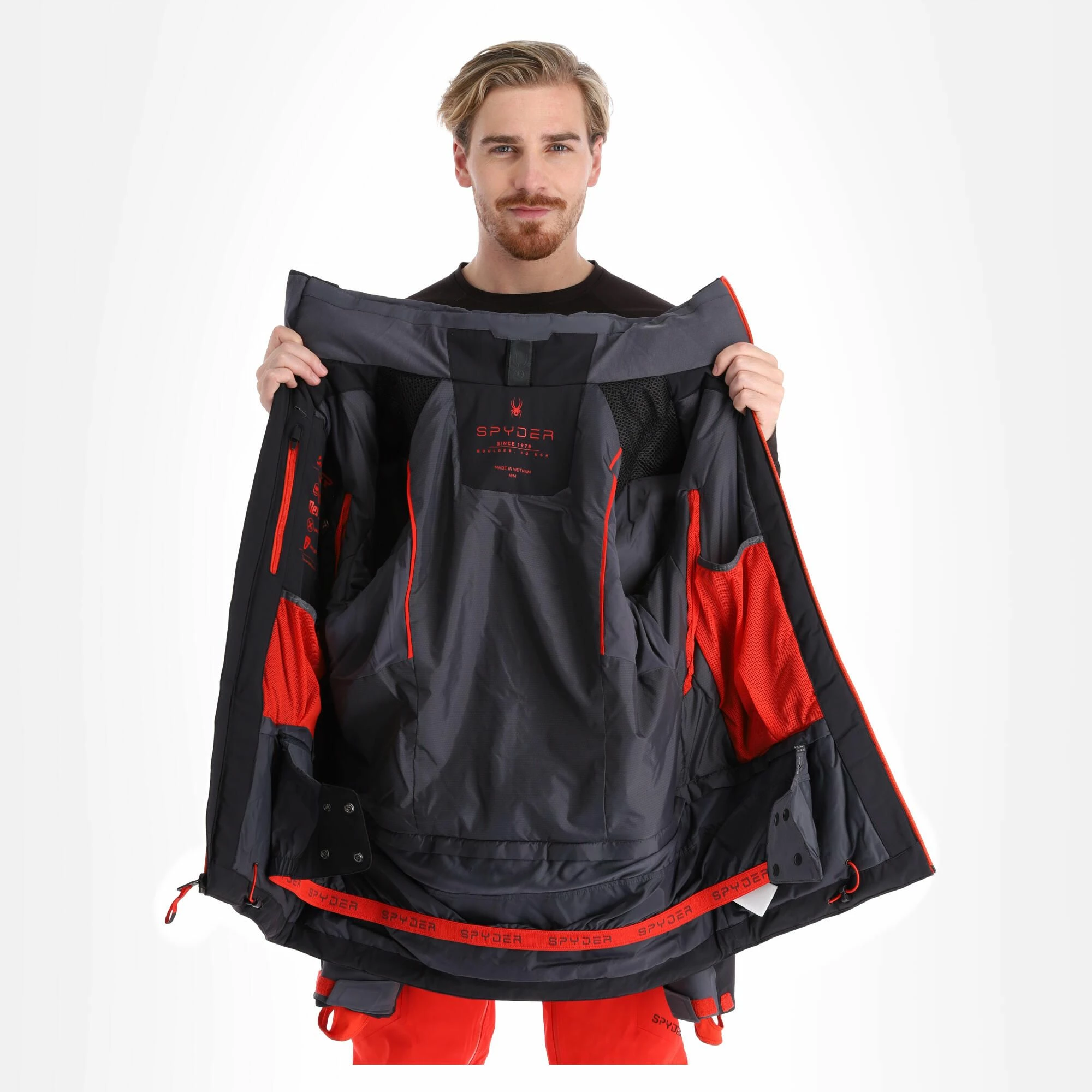 Spyder, Leader Ski-jas Heren Charcoal Grijs, Zwart 6 Spyder, Leader Ski-jas Heren Charcoal Grijs, Zwart - Afbeelding 4
