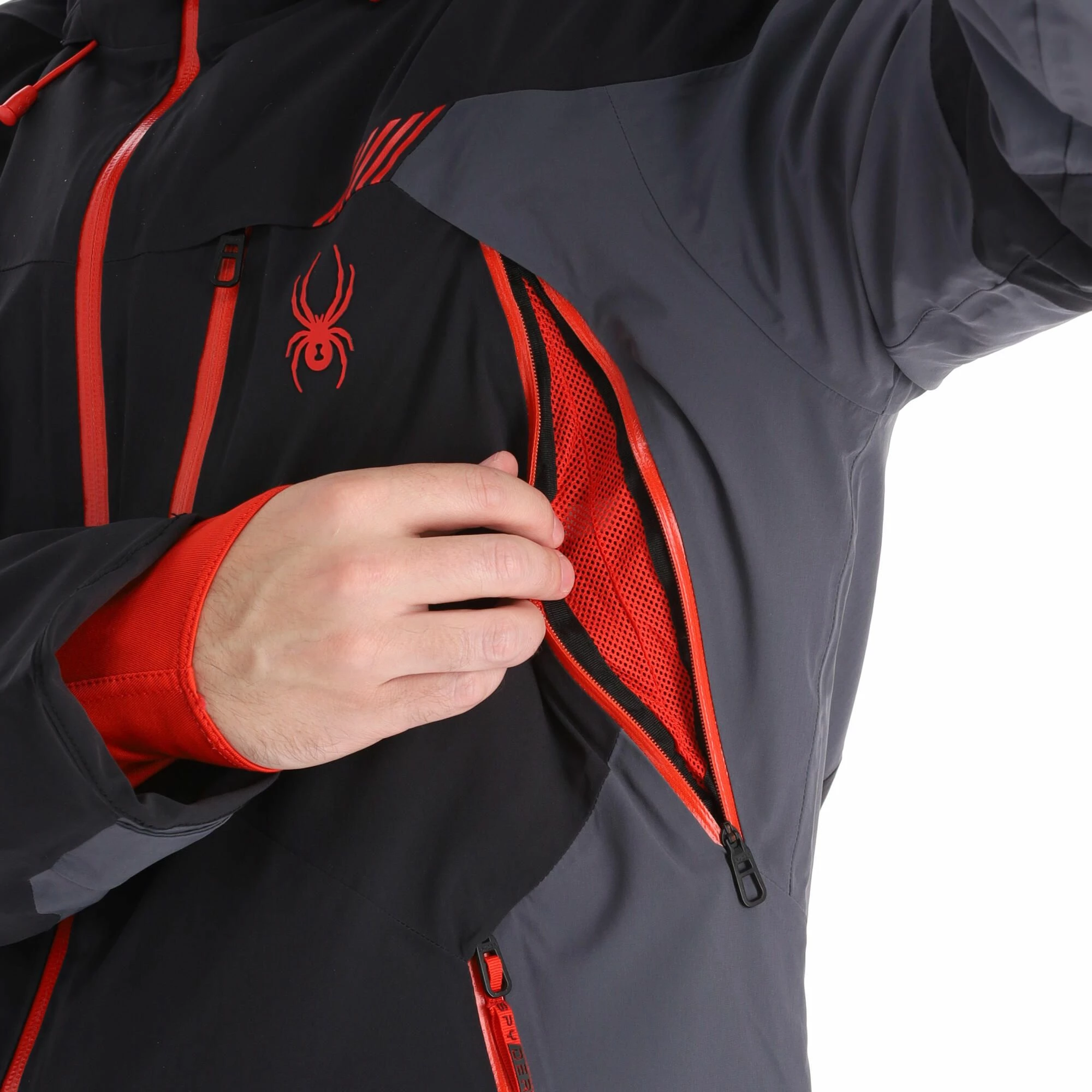 Spyder, Leader Ski-jas Heren Charcoal Grijs, Zwart 11 Spyder, Leader Ski-jas Heren Charcoal Grijs, Zwart - Afbeelding 9