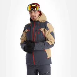 Spyder, Leader Ski-jas Heren Ebony Grijs -XUEFENG EXTREME OUTFIT spyder leader aa jas gevoerd heren ebony grijs 22spyde133v4 BI 04