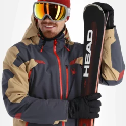 Spyder, Leader Ski-jas Heren Ebony Grijs -XUEFENG EXTREME OUTFIT spyder leader aa jas gevoerd heren ebony grijs 22spyde133v4 BI 05