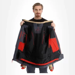 Spyder, Leader Ski-jas Heren Ebony Grijs -XUEFENG EXTREME OUTFIT spyder leader aa jas gevoerd heren ebony grijs 22spyde133v4 BI 06