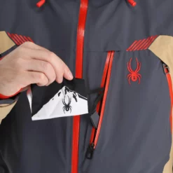 Spyder, Leader Ski-jas Heren Ebony Grijs -XUEFENG EXTREME OUTFIT spyder leader aa jas gevoerd heren ebony grijs 22spyde133v4 BI 12