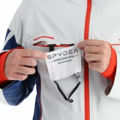 Spyder, Monterosa Gtx Ski-jas Heren Glacier Blauw, Wit -XUEFENG EXTREME OUTFIT spyder monterosa gtx aa jas gevoerd heren glacier blauw wit 22spyde116v2 BI 11