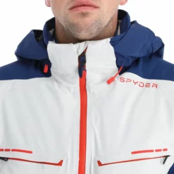 Spyder, Monterosa Gtx Ski-jas Heren Glacier Blauw, Wit -XUEFENG EXTREME OUTFIT spyder monterosa gtx aa jas gevoerd heren glacier blauw wit 22spyde116v2 BI 12