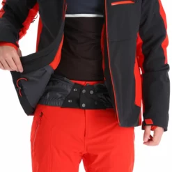 Spyder, Orbiter Ski-jas Heren Charcoal Grijs -XUEFENG EXTREME OUTFIT spyder orbiter aa jas gevoerd heren charcoal grijs zwart 22spyde132v1 BI 09