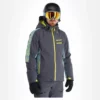 Spyder, Orbiter Ski-jas Heren Ebony Tundra Grijs -XUEFENG EXTREME OUTFIT spyder orbiter aa jas gevoerd heren ebony tundra grijs 22spyde132v2 BI 02