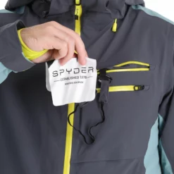 Spyder, Orbiter Ski-jas Heren Ebony Tundra Grijs -XUEFENG EXTREME OUTFIT spyder orbiter aa jas gevoerd heren ebony tundra grijs 22spyde132v2 BI 12