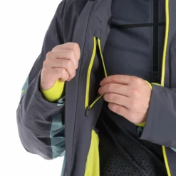 Spyder, Orbiter Ski-jas Heren Ebony Tundra Grijs -XUEFENG EXTREME OUTFIT spyder orbiter aa jas gevoerd heren ebony tundra grijs 22spyde132v2 BI 13