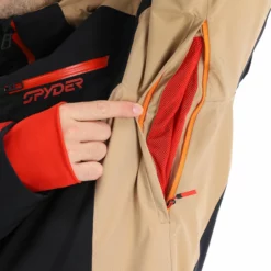 Spyder, Seventy - Eight Ski-jas Heren Charcoal Bruin, Zwart -XUEFENG EXTREME OUTFIT spyder seventy eight aa jas gevoerd heren charcoal bruin zwart 22spyde135v2 BI 08