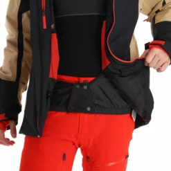 Spyder, Seventy - Eight Ski-jas Heren Charcoal Bruin, Zwart -XUEFENG EXTREME OUTFIT spyder seventy eight aa jas gevoerd heren charcoal bruin zwart 22spyde135v2 BI 11