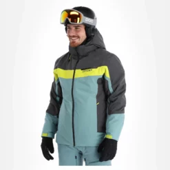 Spyder, Seventy - Eight Ski-jas Heren Ebony Tundra Grijs -XUEFENG EXTREME OUTFIT spyder seventy eight aa jas gevoerd heren ebony tundra grijs 22spyde135v3 BI 04