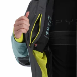 Spyder, Seventy - Eight Ski-jas Heren Ebony Tundra Grijs -XUEFENG EXTREME OUTFIT spyder seventy eight aa jas gevoerd heren ebony tundra grijs 22spyde135v3 BI 13