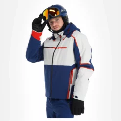 Spyder, Titan Ski-jas Heren Glacier Blauw, Wit -XUEFENG EXTREME OUTFIT spyder titan aa jas gevoerd heren glacier blauw wit 22spyde134v2 BI 04