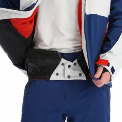 Spyder, Titan Ski-jas Heren Glacier Blauw, Wit -XUEFENG EXTREME OUTFIT spyder titan aa jas gevoerd heren glacier blauw wit 22spyde134v2 BI 09